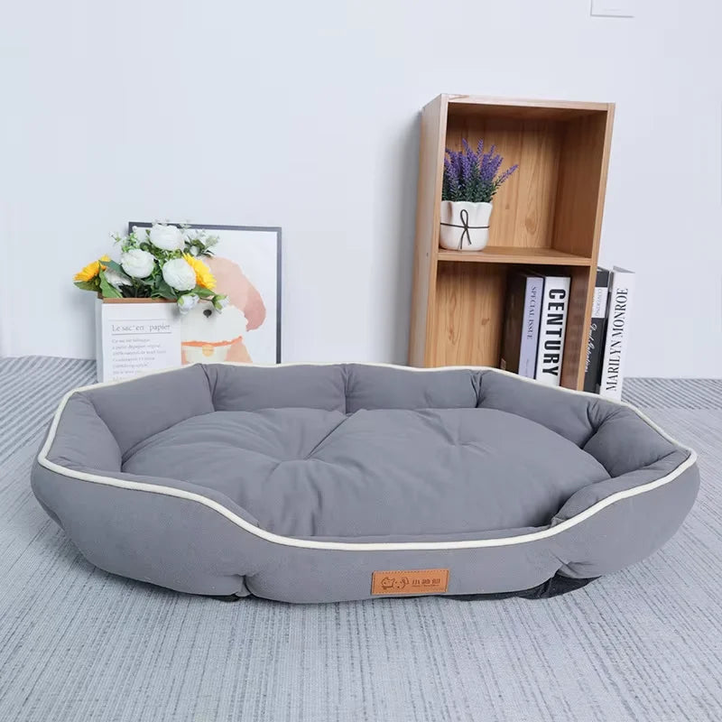 Pet Sofa Sleeping Bed – Large Dog Bed House with Big Space Winter Warm Cushion