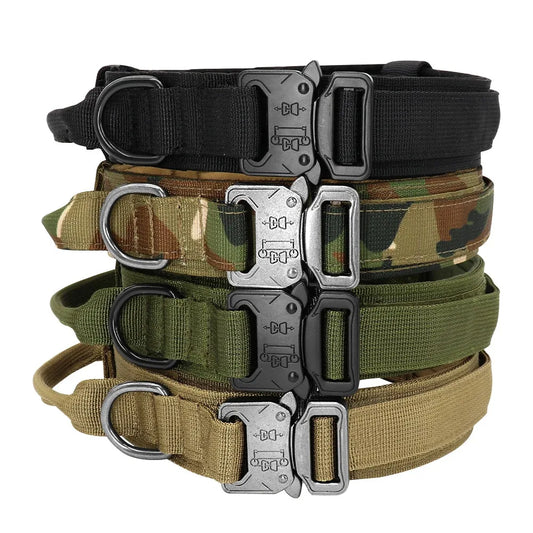 TactiFlex Adjustable Military Dog Collar – Heavy-Duty Nylon Construction