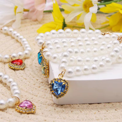 MeowPearl Adjustable Summer Cat Necklace – High Simulation Pearl Decoration