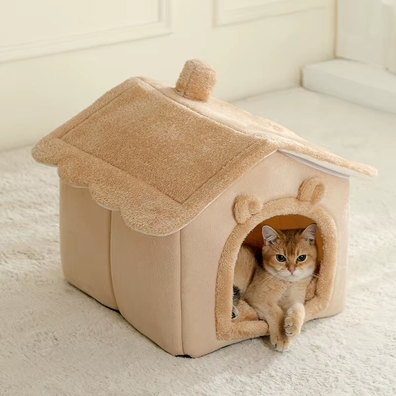 Foldable Pet House – Removable Washable Cat House Dog Cave Sofa