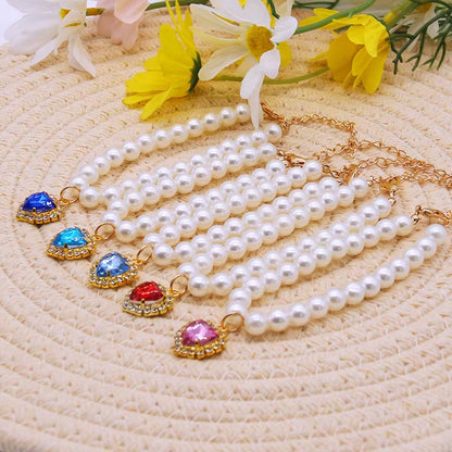 MeowPearl Adjustable Summer Cat Necklace – High Simulation Pearl Decoration