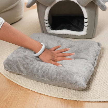 Detachable Four-Season Cat House – Foldable Semi-Enclosed Pet Nest Shelter