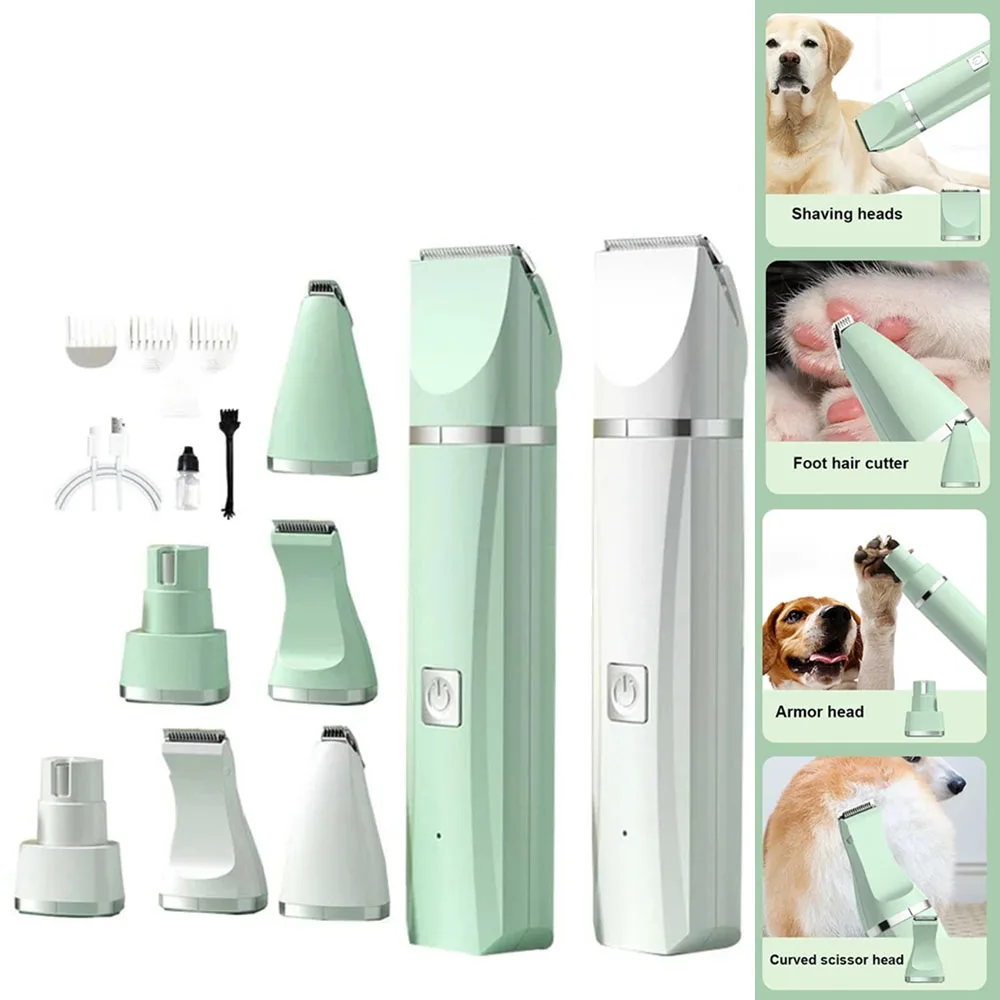 Professional 4-in-1 Electric Pet Grooming Kit – Cordless Grooming Solution