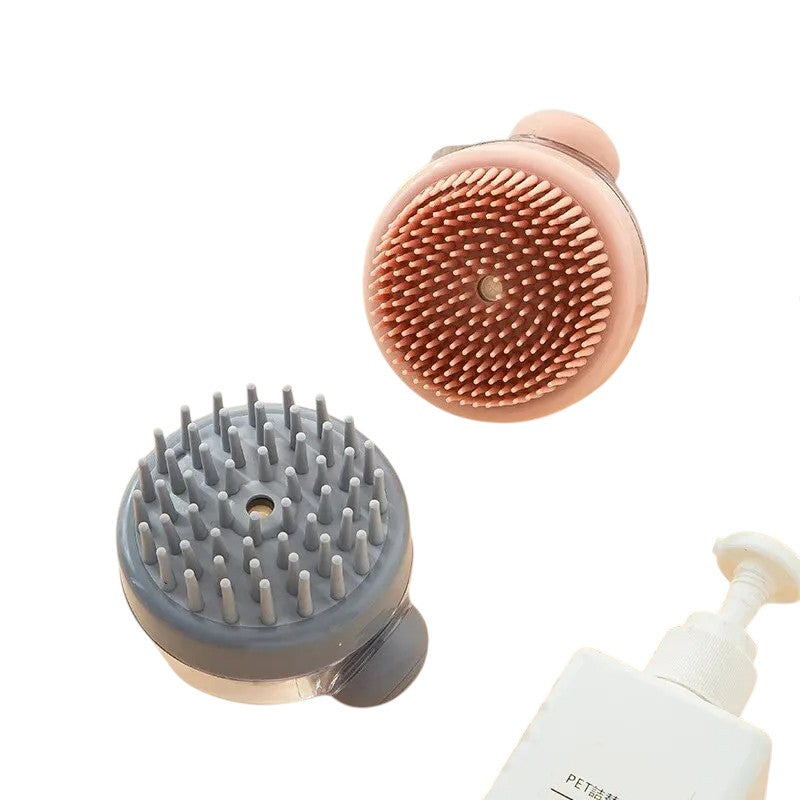 SilicoClean Pet Bath Brush – Integrated Shampoo & Gentle Massage Tool