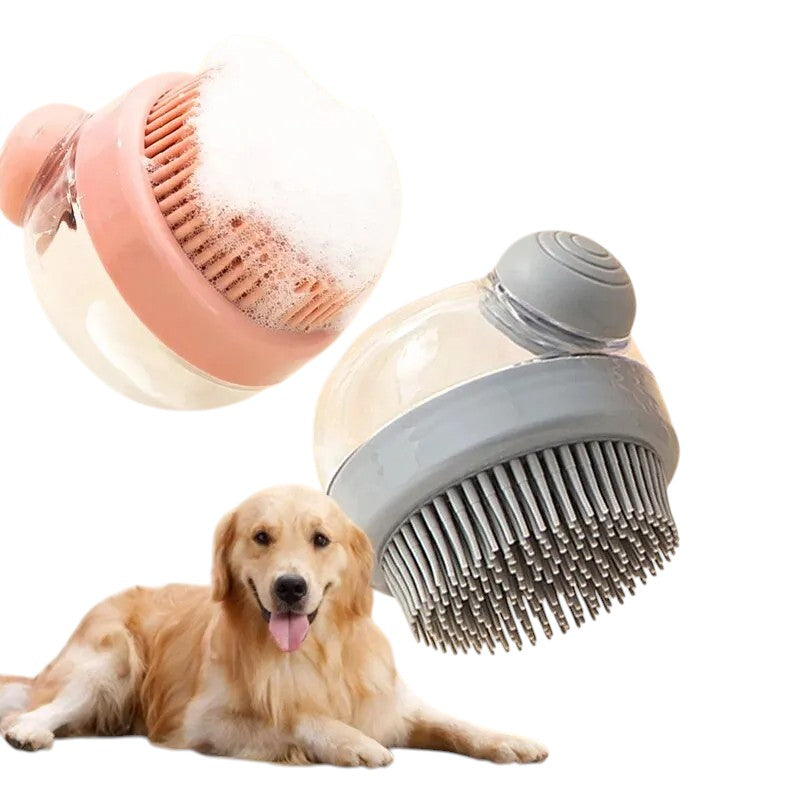 SilicoClean Pet Bath Brush – Integrated Shampoo & Gentle Massage Tool