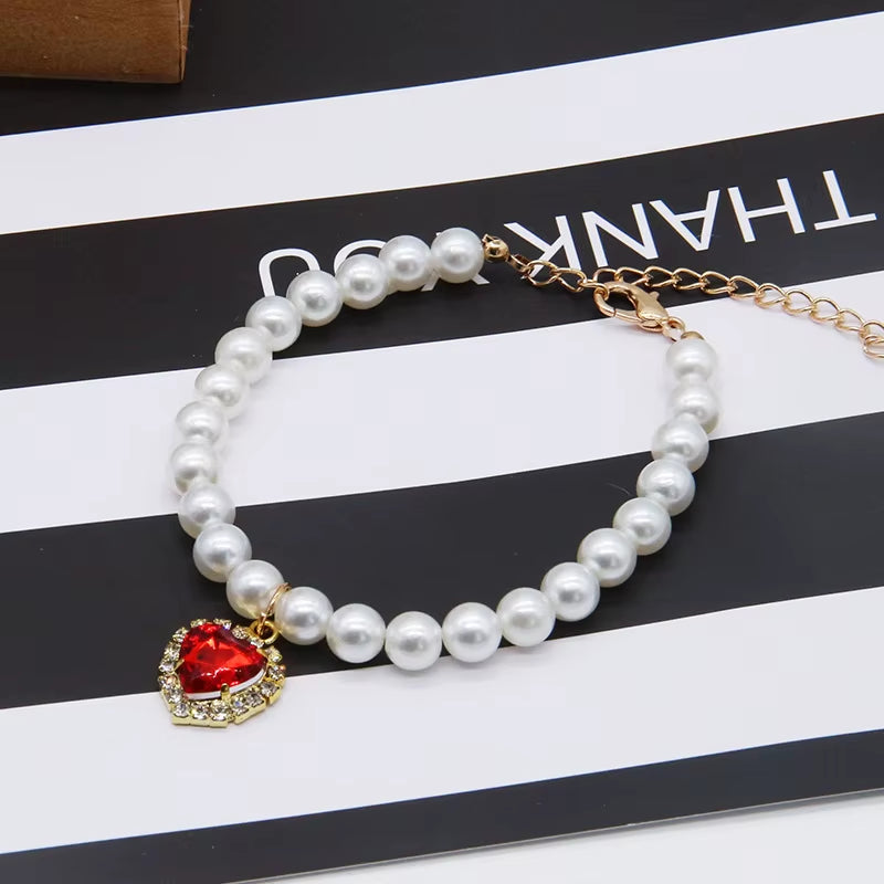 MeowPearl Adjustable Summer Cat Necklace – High Simulation Pearl Decoration