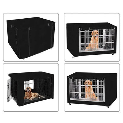 TailShield Waterproof Dog Crate Cover – Durable Oxford Fabric Kennel Protector (36/42 Inch)