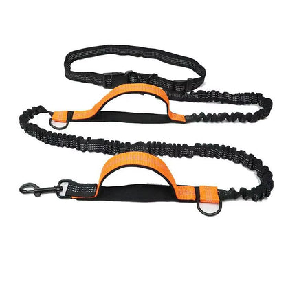 RunFree Hands-Free Retractable Belt Leash - Reflective Running System