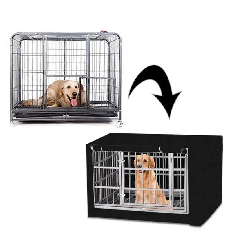 TailShield Waterproof Dog Crate Cover – Durable Oxford Fabric Kennel Protector (36/42 Inch)