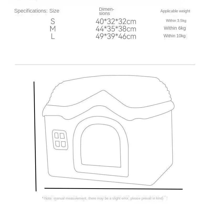 TailHaven Foldable Soft Pet Castle – Washable Cave-Style Bed for Cats & Small Dogs