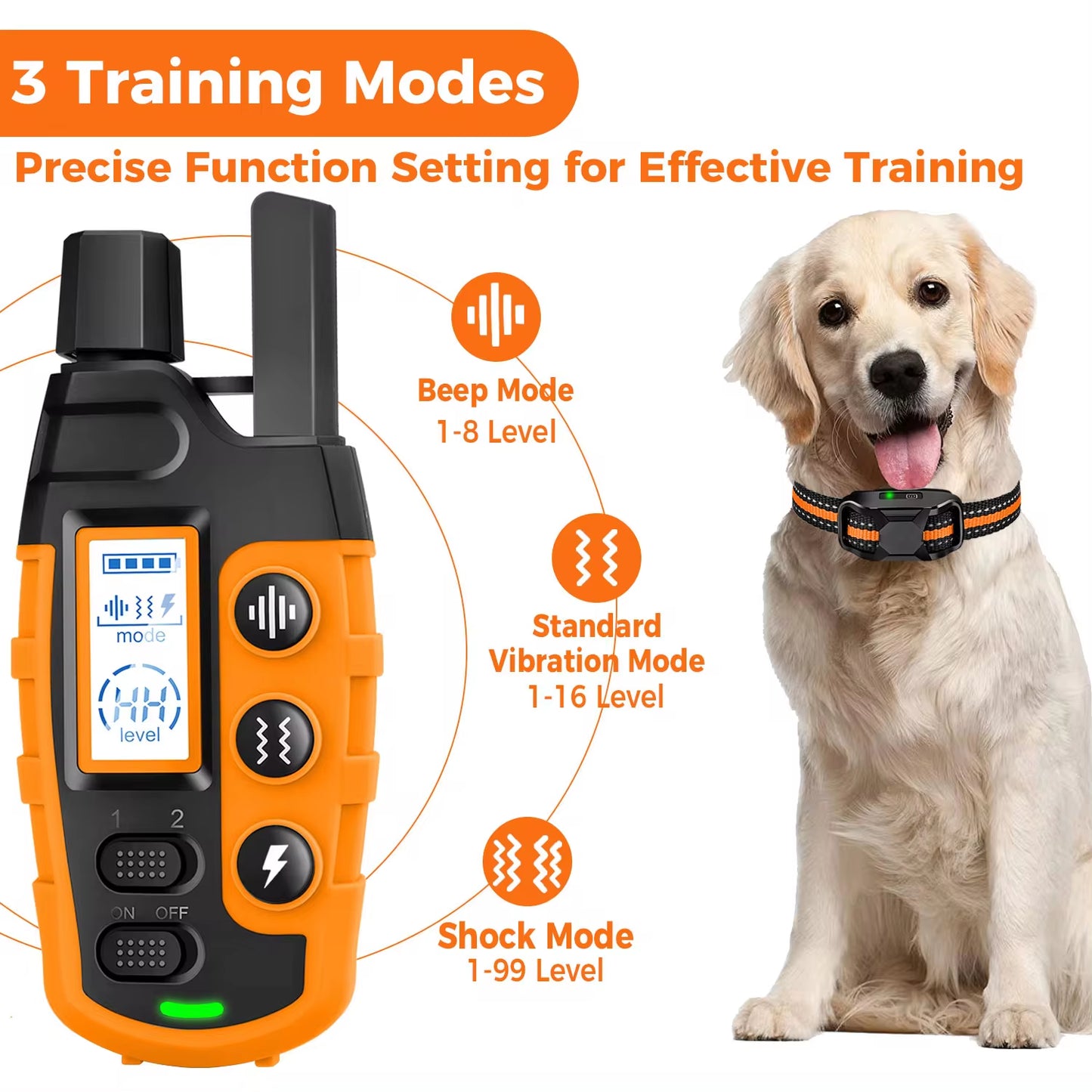 VoltTrain 3300Ft Electric Dog Training Collar – Remote Control Waterproof System