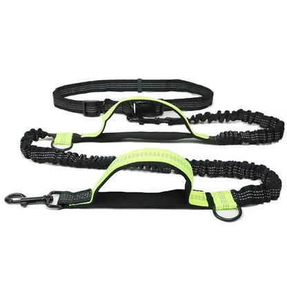 RunFree Hands-Free Retractable Belt Leash - Reflective Running System
