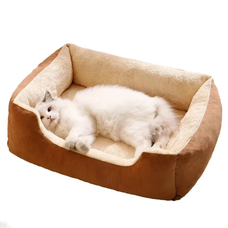 KittenComfort Pet Cushion Bed - Luxury Basket Design