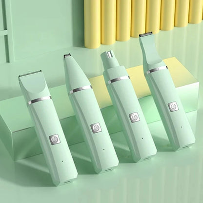 Professional 4-in-1 Electric Pet Grooming Kit – Cordless Grooming Solution