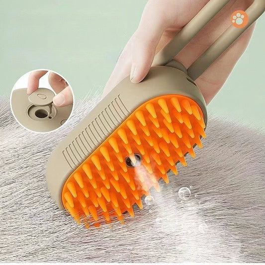 Electric Vapour Steam Brush – 3-in-1 Pet Grooming Comb