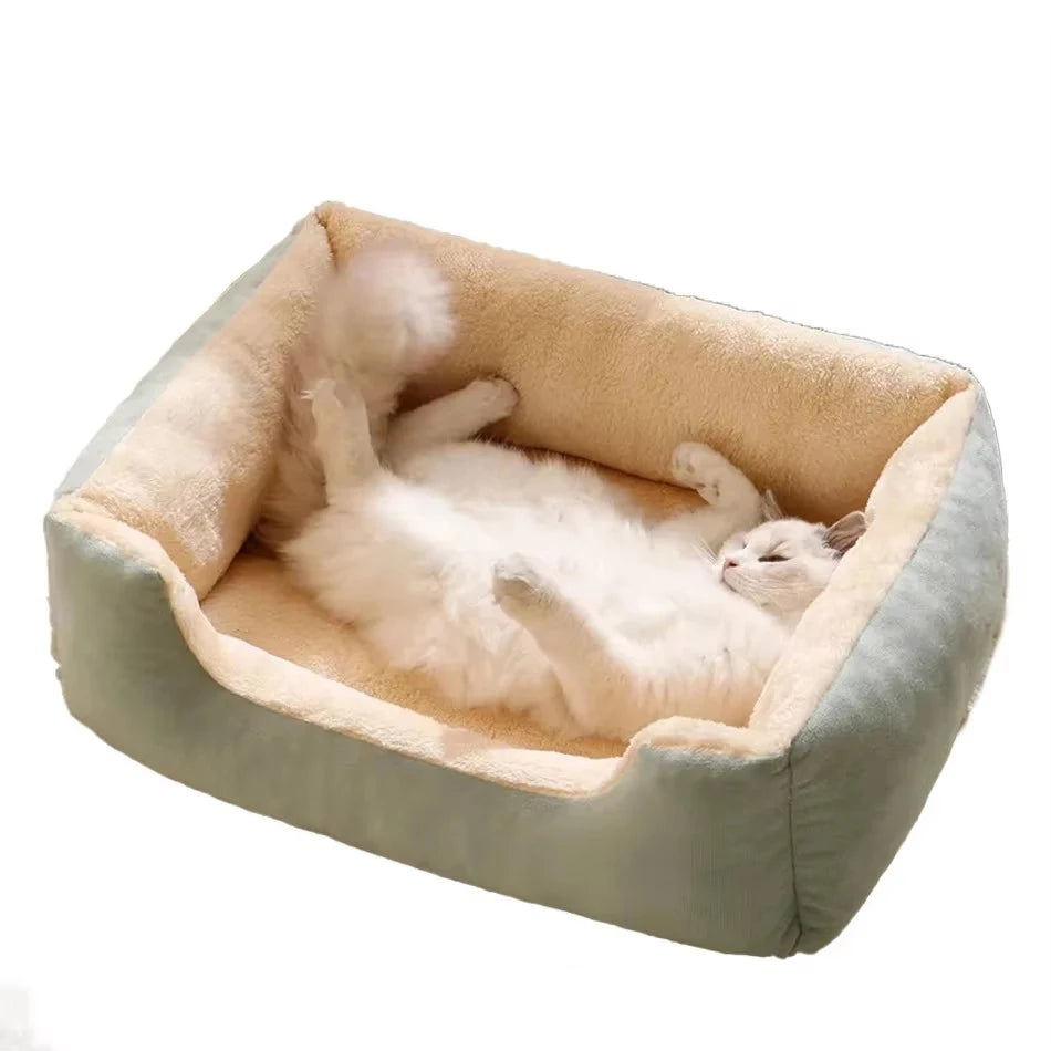 KittenComfort Pet Cushion Bed - Luxury Basket Design