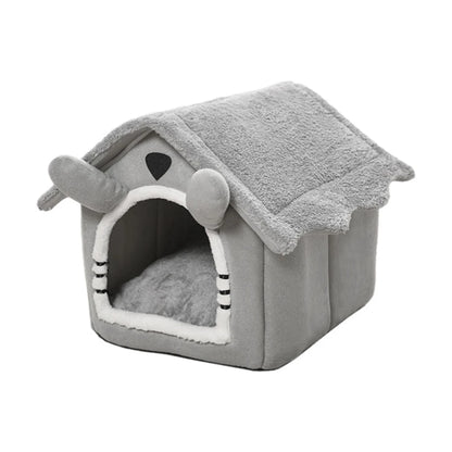 Detachable Four-Season Cat House – Foldable Semi-Enclosed Pet Nest Shelter