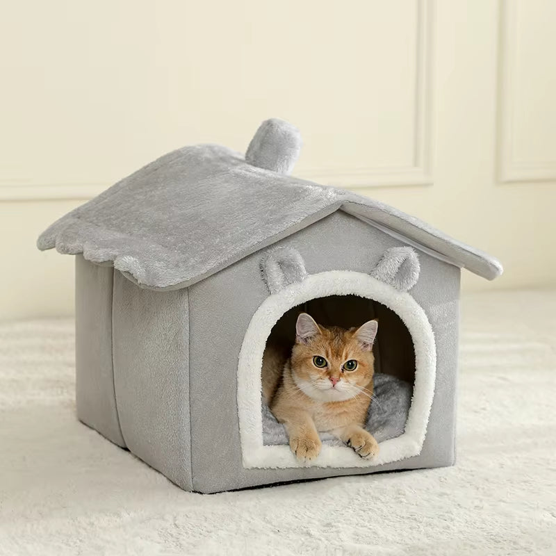 Foldable Pet House – Removable Washable Cat House Dog Cave Sofa