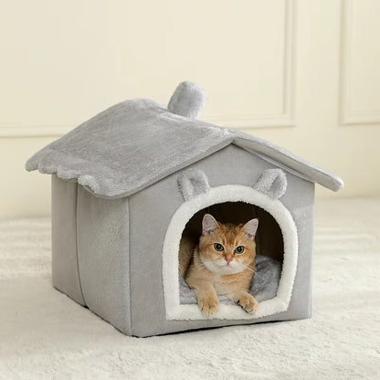 Foldable Pet House – Removable Washable Cat House Dog Cave Sofa
