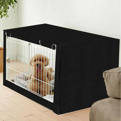 TailShield Waterproof Dog Crate Cover – Durable Oxford Fabric Kennel Protector (36/42 Inch)