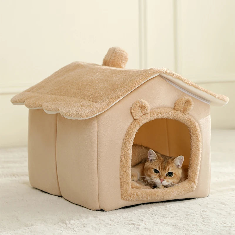 Foldable Pet House – Removable Washable Cat House Dog Cave Sofa