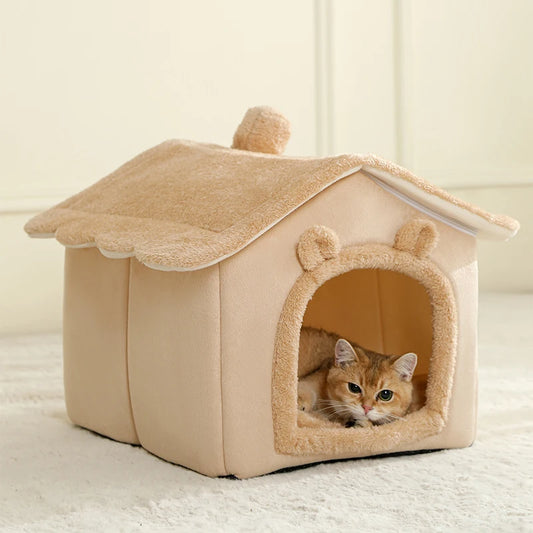 Foldable Pet House – Removable Washable Cat House Dog Cave Sofa