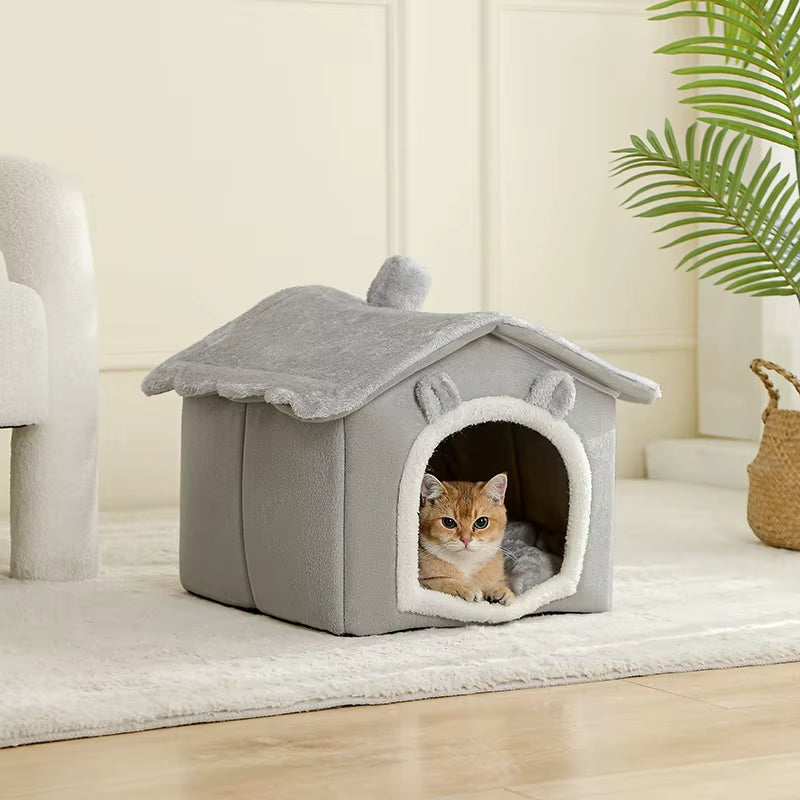 Foldable Pet House – Removable Washable Cat House Dog Cave Sofa
