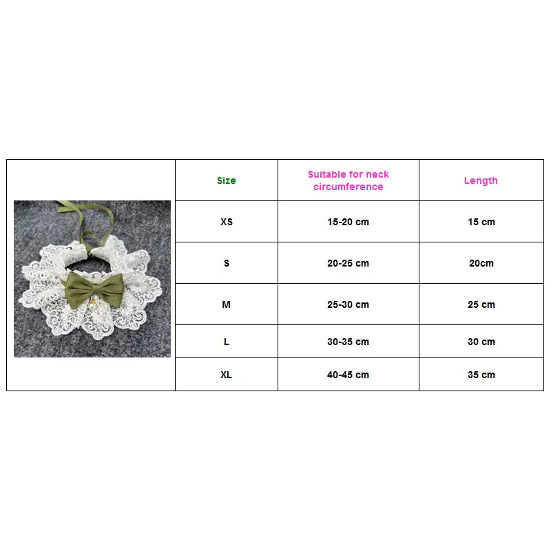 LaceBow Pearl Pet Collar – Elegant Bowknot Necklace for Cats & Dogs